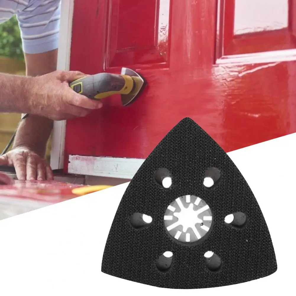 90mm Triangular Sanding Pad 6 Holes Quick Release Universal Triangular Sand Saw Blade Woodworking Oscillating Multi Tool Blade