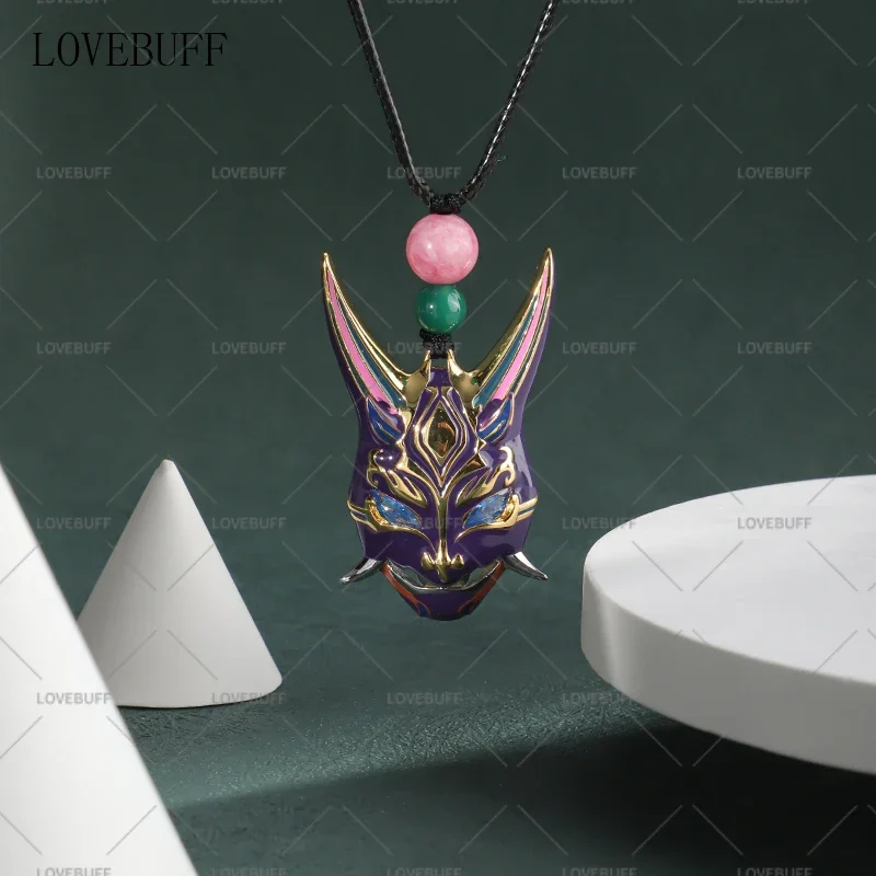 

Quality Genshin Impact Xiao Devil Pestle Yaksha's Mask Romantic Clavicle Chain Pendant Geometric Necklace Jewelry Accessories