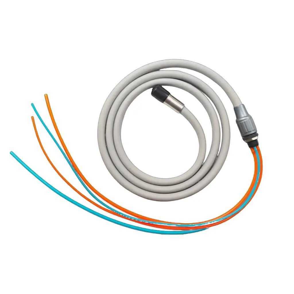 4‑Hole Dental Handpiece Hose Double Connector Silicone Outer Polyether Inner Stainless Steel Spiral Tubing For Dental Chair Unit