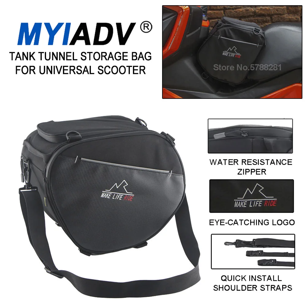 Scooter Tank Tunnel Storage Bag Travel Saddlebag Shoulder Toolbag For Kymco super dink 350 XCITING L300 AK-550 CKD For KPV150