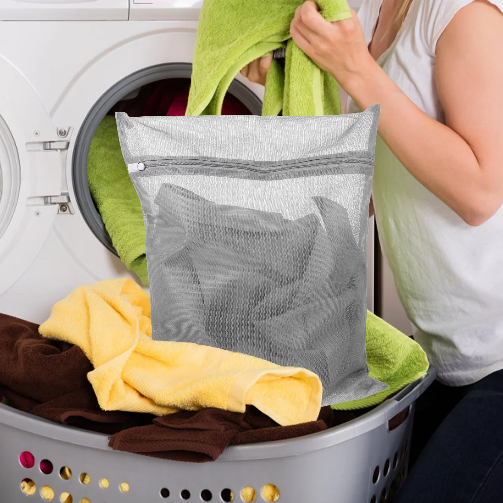 

5pcs Mesh Laundry Bags For Delicates Washing Machine Small Wash Bag Zipper Travel Underwear Socks Bras Clothing Organizer