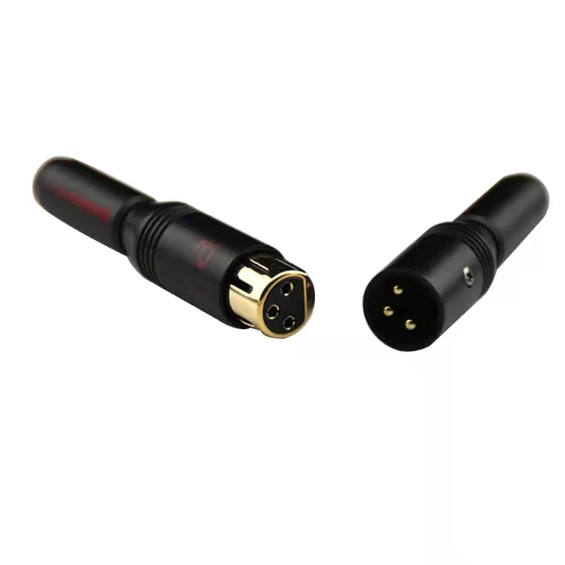 Original American Pailiccs HiFi 24K Gold Plated XLR balance Plug Male Female Connector DIY Audio Cable Adapter microphone plug