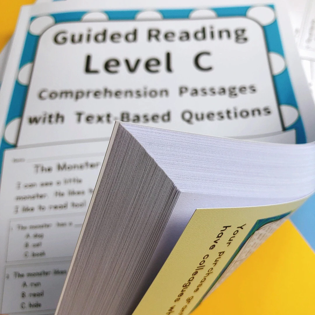 Support Point Reading Guided Reading Practice Level C Comprehension Passages with Text-based Auestions Learning English