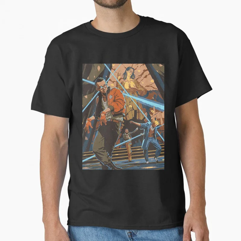 

0731 Funny Kim kitsuragi Anime Disco Elysium rpg video game Gift T shirt 100% cotton print large size Tops S-6XL mens clothing