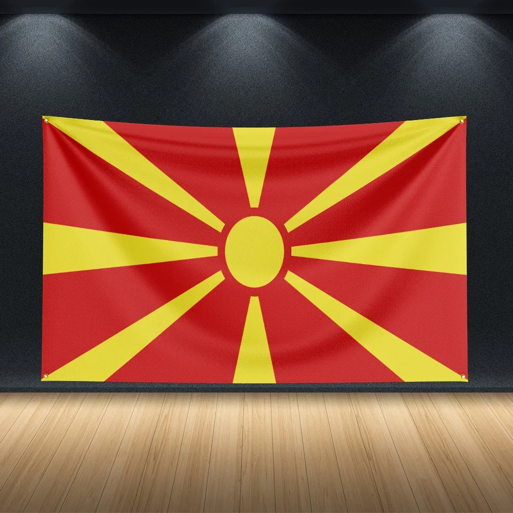 3X5Ft North Macedonia Flag PAOPAO Flag For Decor