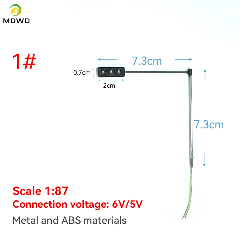 2PCS HO Scale Model Traffic Lights/Operating Pole Mount Overhead Traffic Lights with Controller/Train Railway/Railroad Layout