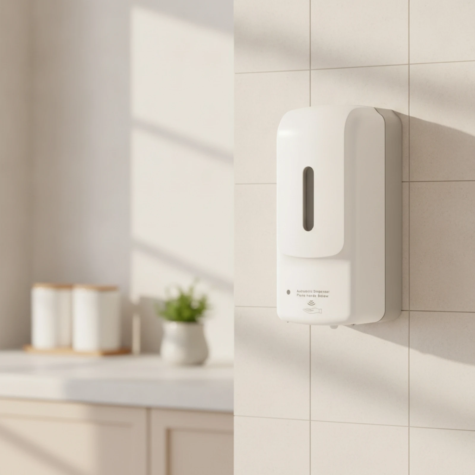Wall Mounted Soap Dispenser Hands Free Foaming Automatic Unit Touchless Infrared for Kitchen Bathroom