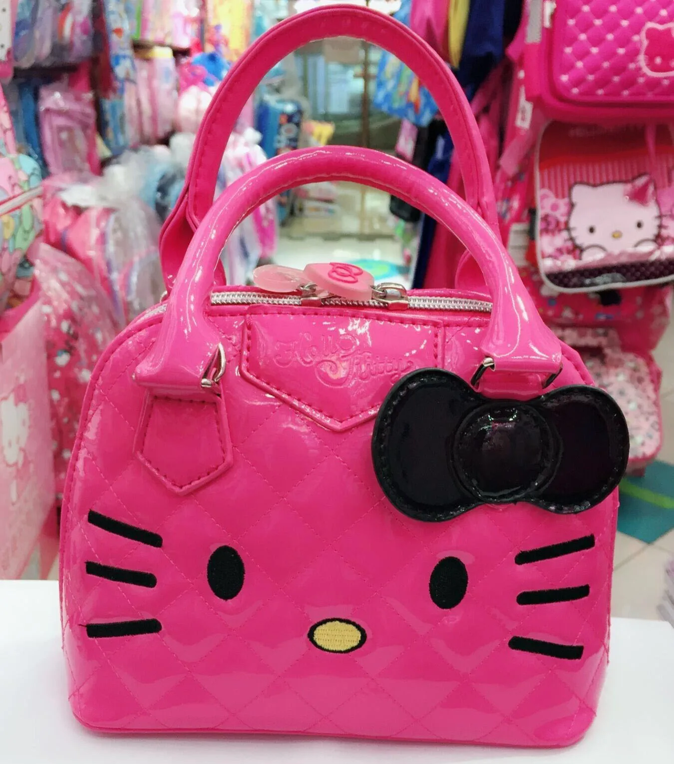 PU Leather Children Handbag Kawaii Sanrio Pink Hello Kitty Shoulder Bag Mini Crossbody Bag Cartoon Cute Coin Purses For Girls