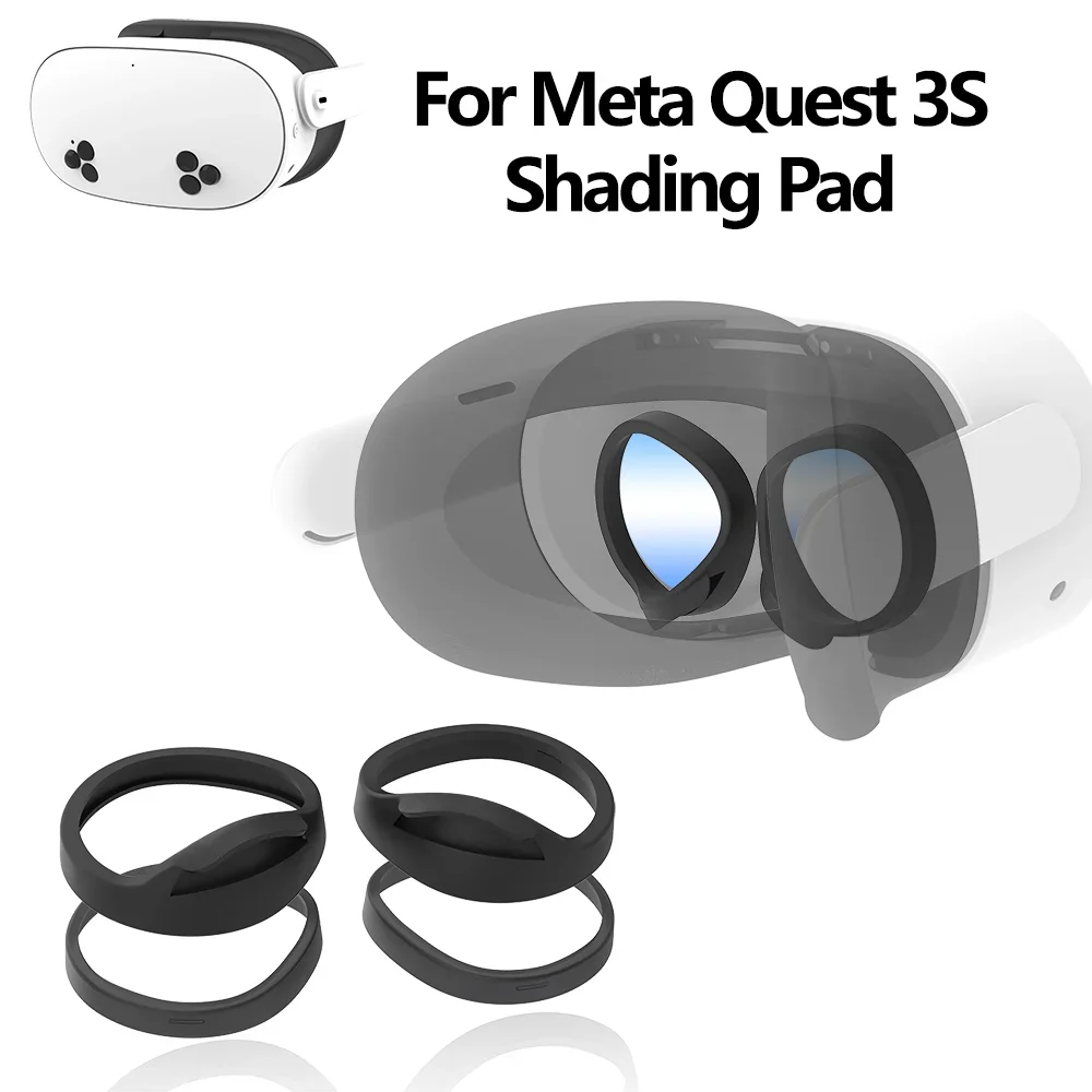 VR Accessories 4-in-1 For Quest 3S Silicone Shade Pad Frame Prevents Scratches on VR Lenses for Meta Quest 3S