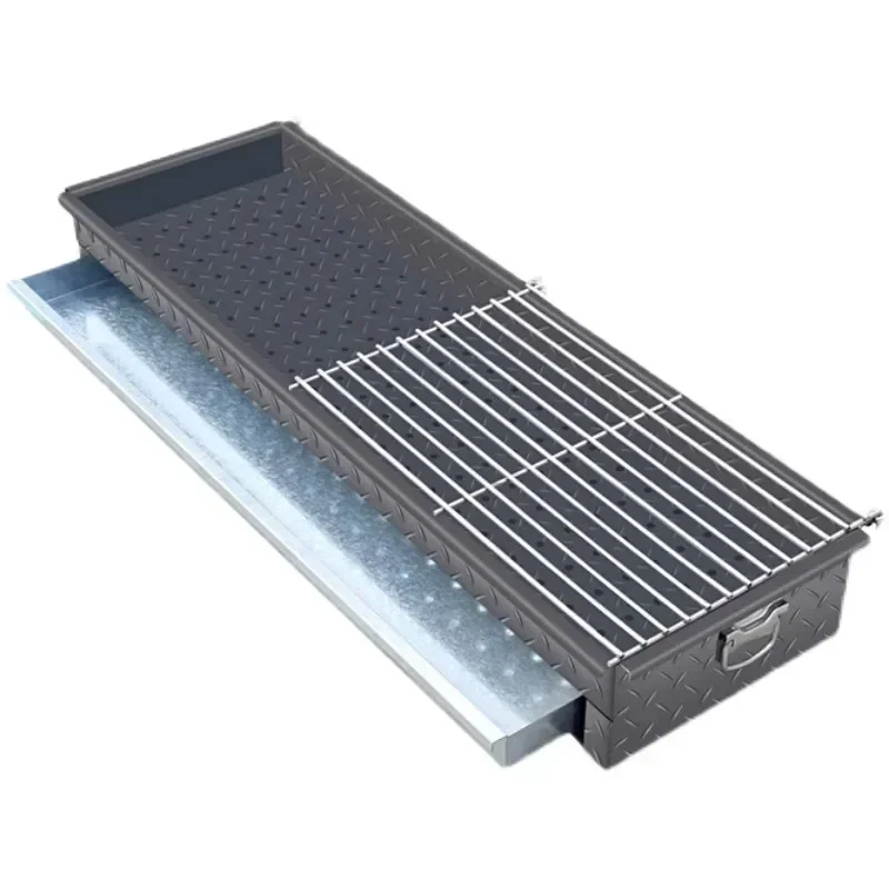 

Commercial charcoal grill thickened widened stall grill fish kebab large charcoal outdoor Hot sales