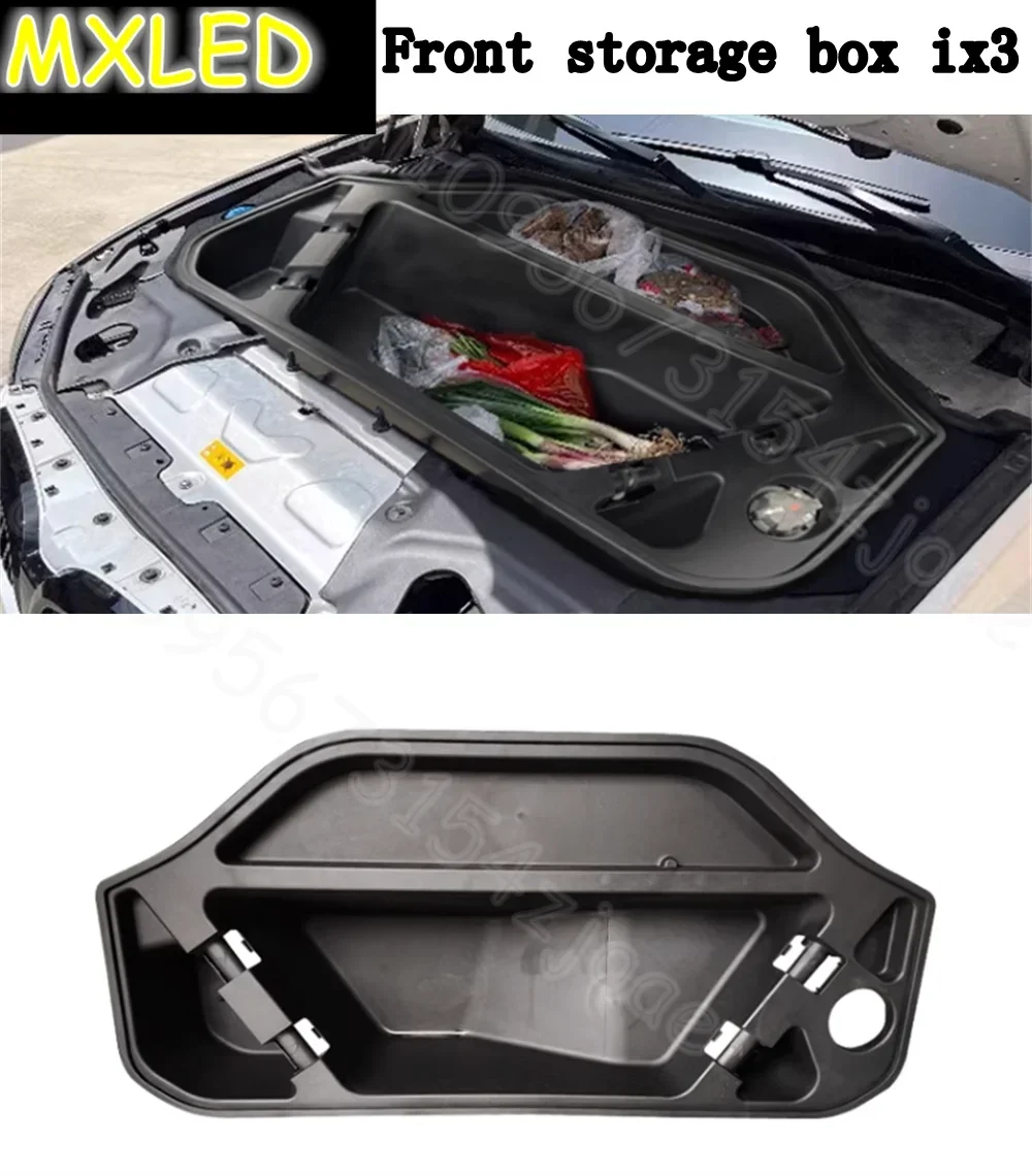 for 2019 2020 2021 2022 2023 2024 for BMW ix3 Car styling Front trunk storage box Engine hood storage compartment protetcor
