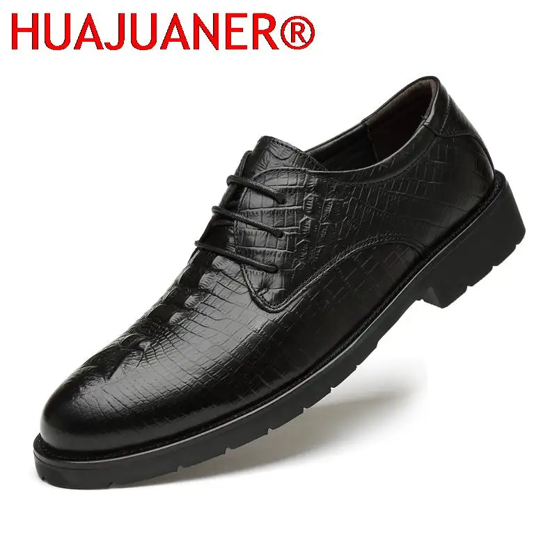 

Luxury Brand Comfortable Formal Italian Prom Evening Long Dresses Lace Up Oxfords Shoes for Man Casual Leather Mens Shoes