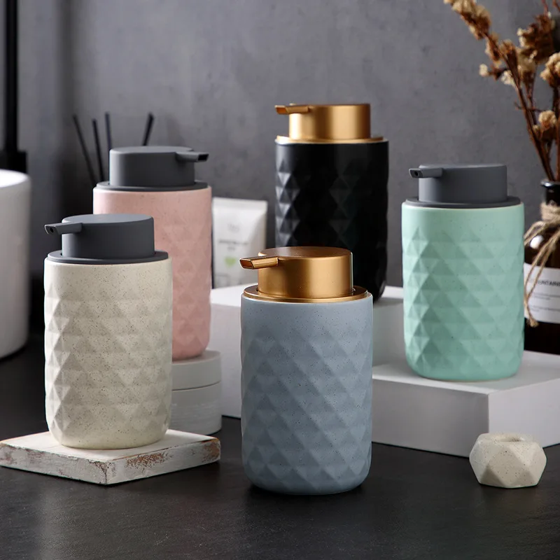 

Nordic Ceramic Foam Soap Dispenser Pump Bottle for Shampoo Bathroom Accessories