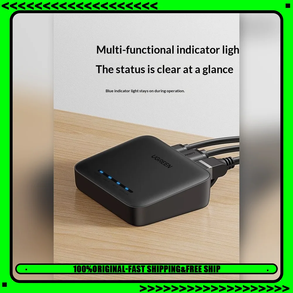 UGREEN 10941 Wireless USB Print Server Network Printer Sharing Adapter Automatic Queue Switching.