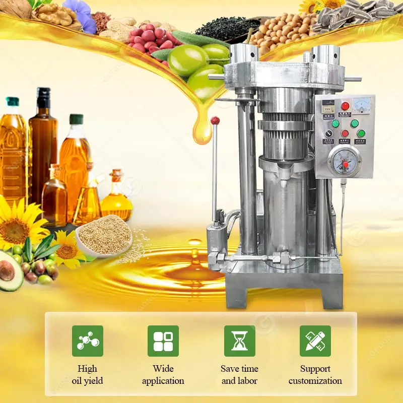 Hydraulic Cold Press Cocoa Butter Sesame Seed Coconut Olive Avocado Oil Process Pressing Extraction Machine
