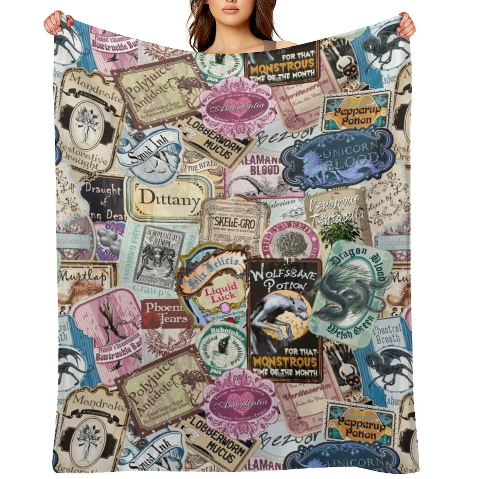 

Magical Apothecary Throw Blanket Personalized Gift Blankets For Sofas Flannels Sofa Blankets