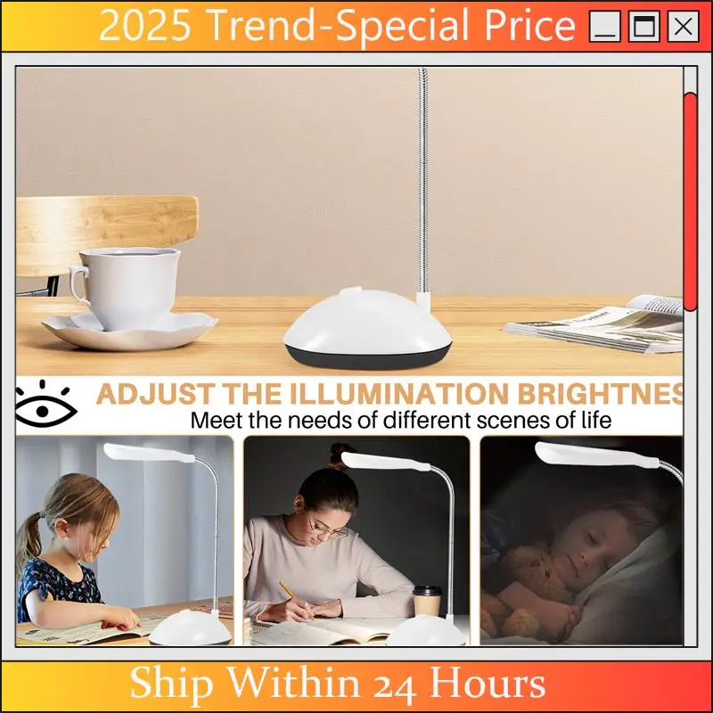 

AA64 Light LED Desk Lamp 360 Degree Rotating Eye Protection Kids Student Reading Light LED Desk Lamp For Home ,White