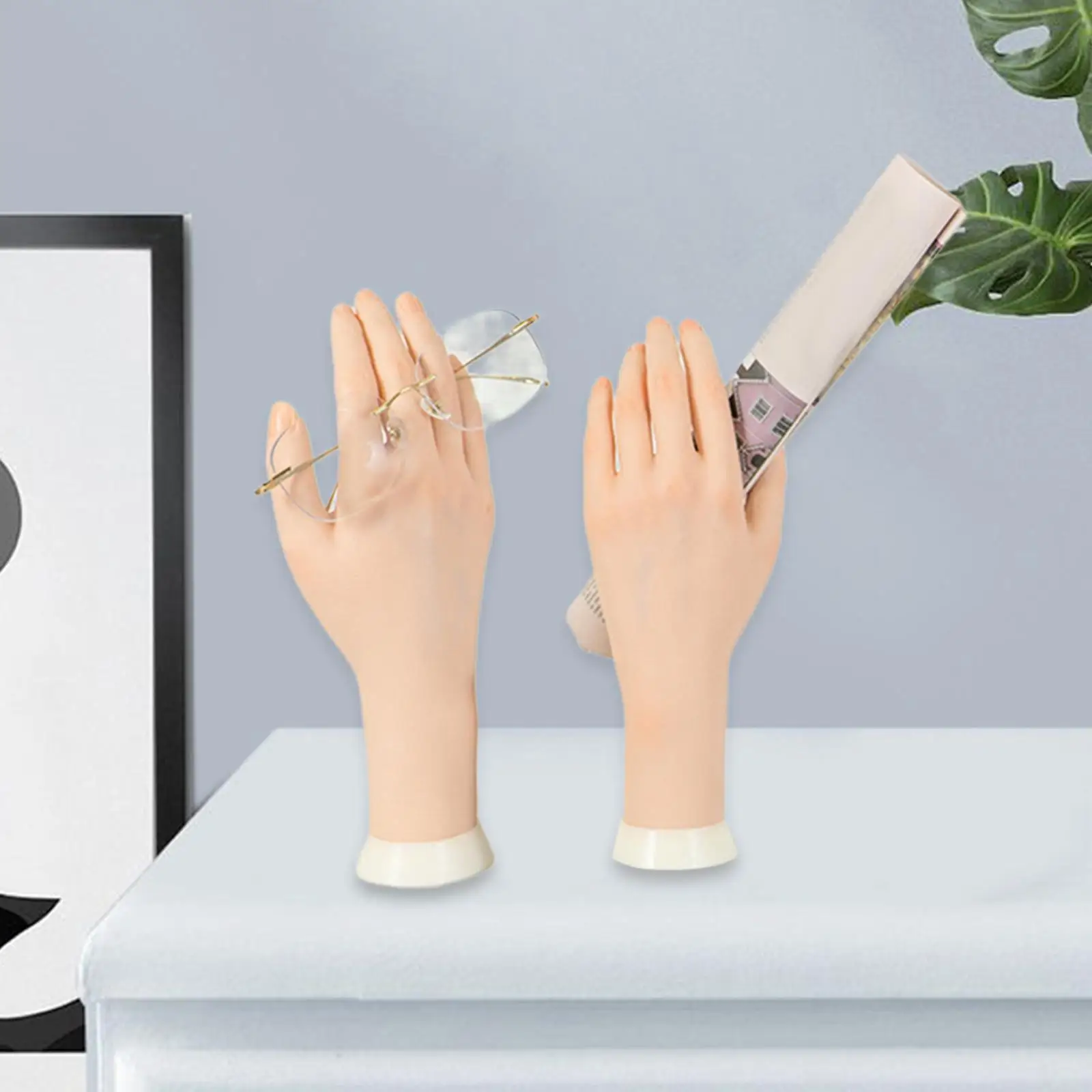 Flexible Female Mannequin Hand for Acrylic Nail Practice and Jewelry Display Realistic Bendable Fingers for Salon Studio