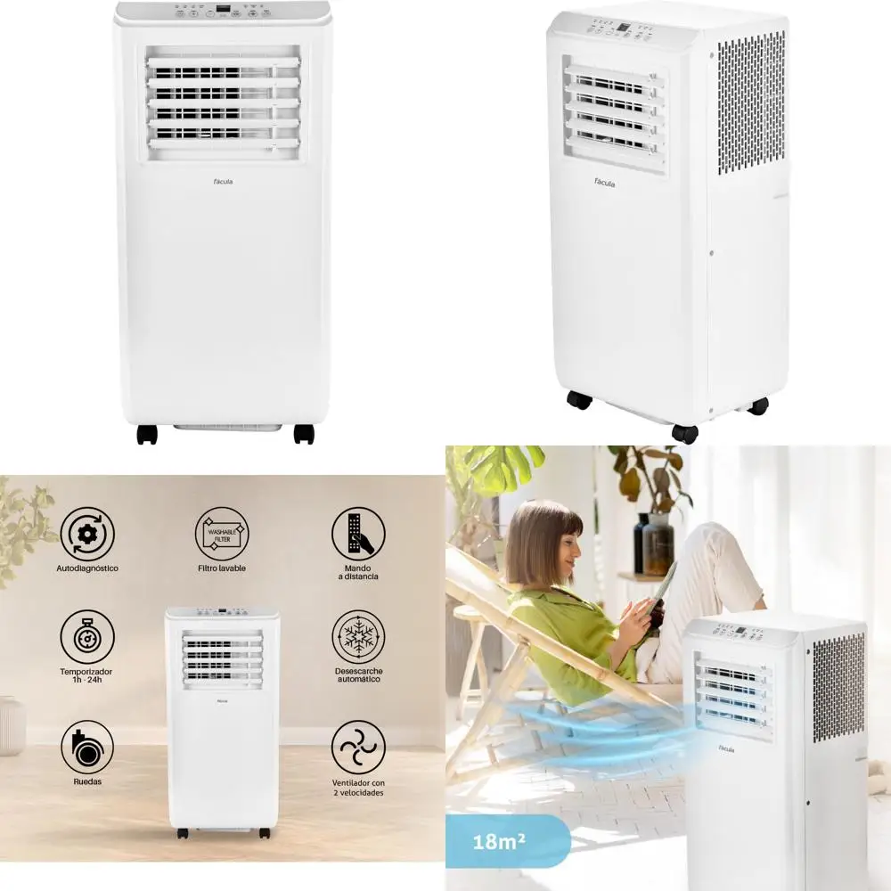 Aire acondicionado portátil 3 en 1 ARTIC 7000BTU: refrigeración, ventilación y deshumidificación con temporizador