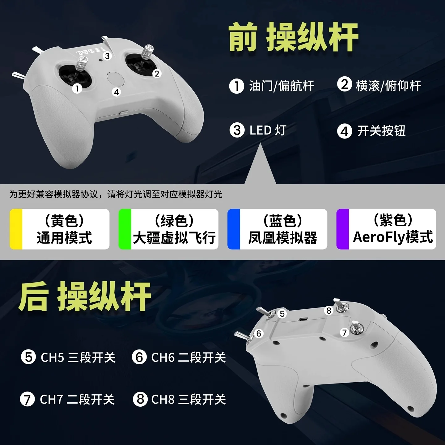 STARTRC S8 Pro handle remote control traverser FPV emulator drone training adaptation Phoenix simulation