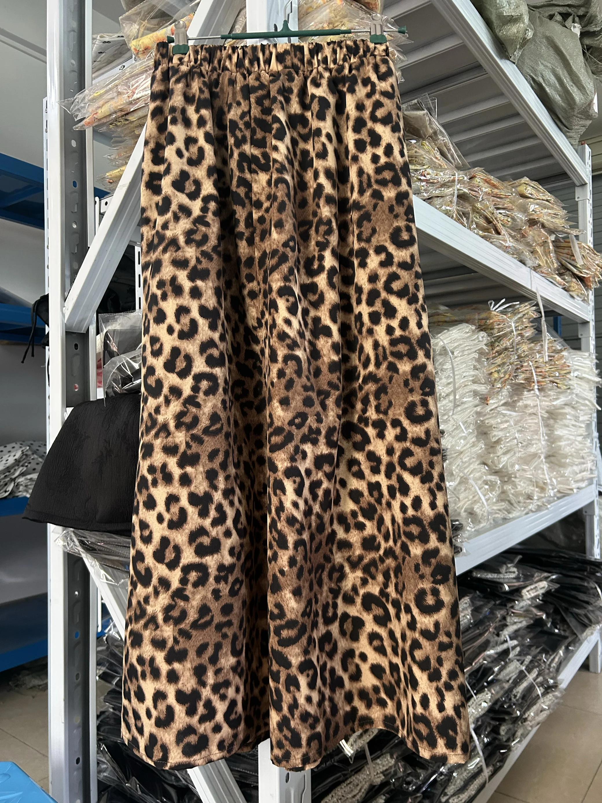 Fashionable High Waist Straight Cut Leopard Print  Skirt Women's Spring Summer New Style Slimming Commute Polyester Fiber