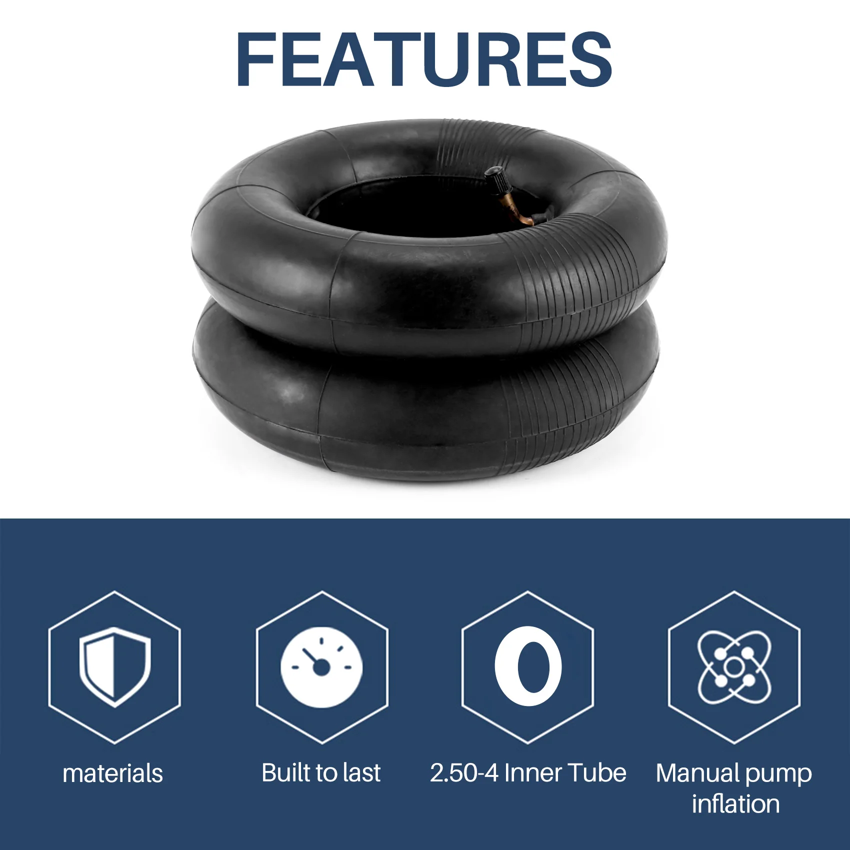 Super Sale 2 Pack 2.80/2.50-4 inch Inner Tube with TR87 Bent Valve Stem for Scooters, Lawn Mowers, Wheelbarrows, Hand Trucks