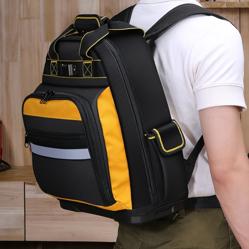 

Multi functional maintenance backpack for electricians, canvas wear-resistant and thickened installation site tools