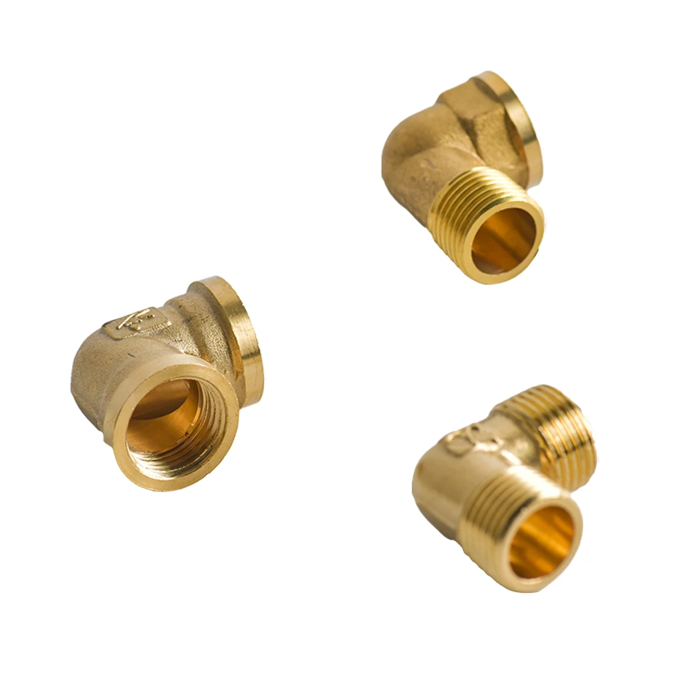 

1/8" 1/4" 3/8" 1/2" 3/4" BSP Female Male 90-Degree Elbow Pipe Fitting Forged Brass Right Angle For Fuel Gas Water Copper