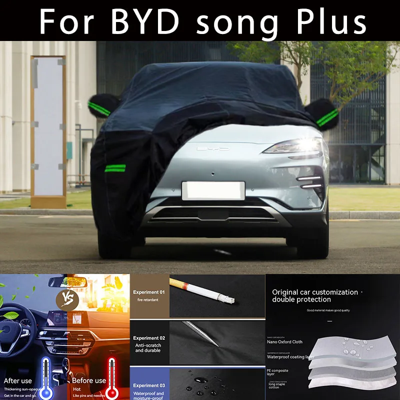 For BYD song Plus Outdoor Protection Full Car Covers Snow Cover Sunshade Waterproof Dustproof Exterior Car accessories