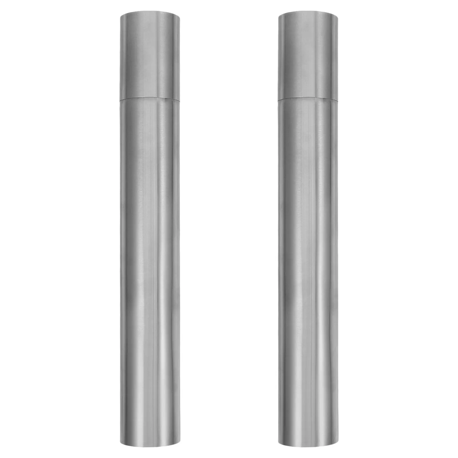 2Pcs Stainless Steel Document Storage Tube Birth Certificate Holder Metal Diploma Case Poster Organizer 3x40cm Rustproof