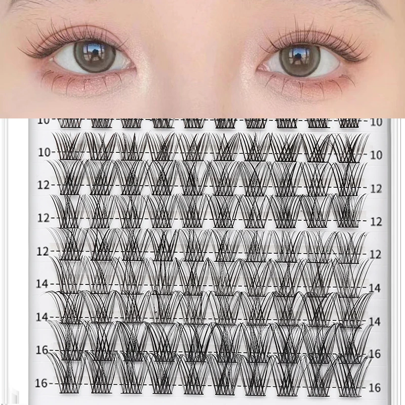 Individual Eyelashes 12-16mm Mix Cluster Lashes Individual Lashes Lash Extensions Clusters Lashes Soft Natural False Eyelashes