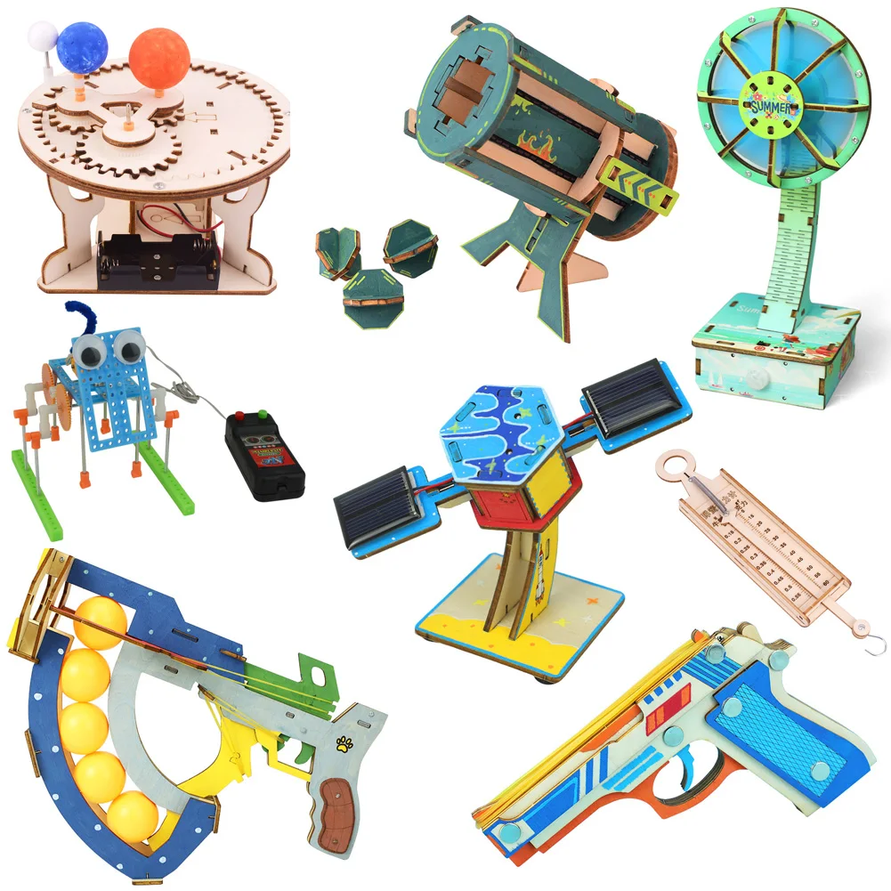 Kids DIY Science Toys Educational Scientific Experiment Kit Hydraulic Lift Table Model Physics School STEM Projects