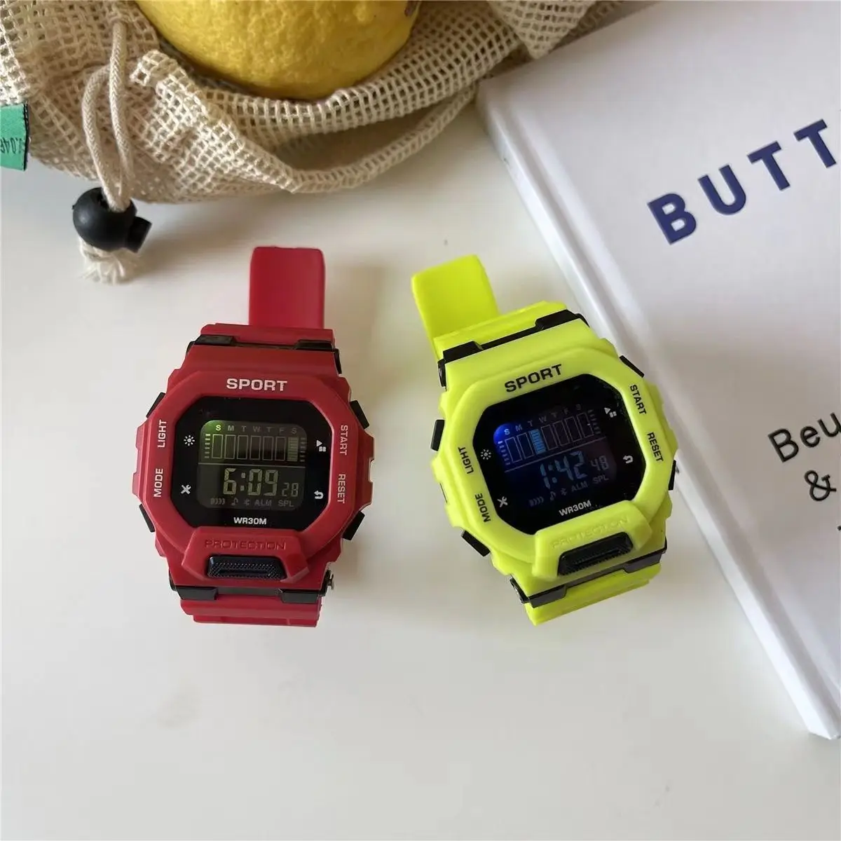 Men's Sports Watch Waterproof LED Digital Watch Student Outdoor Adventure Trend Multifunctional Children's Girls' Electronic Wat