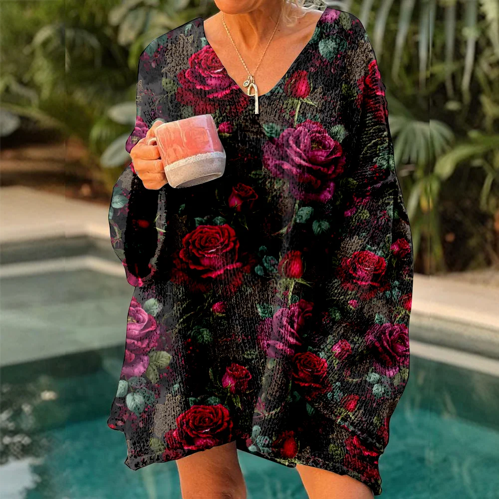 

Осенне-зимние свитера с цветочным принтом, женские свитера большого размера, легкий пуловер 2021, модные мягкие наряды, джемперы Y2k для девочек