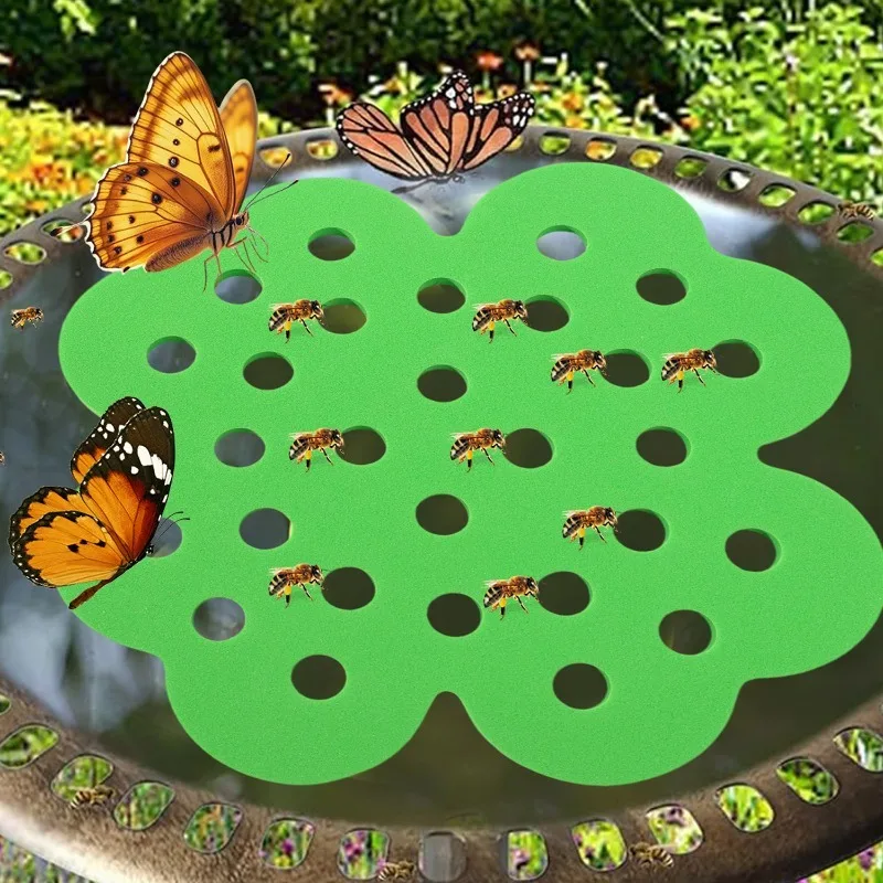 

Floating Bees Island-Bee Waterer Insect Drinking Water Foam Device Butterfly Petal Shaped Drowning Prevention Buoy Garden Supply