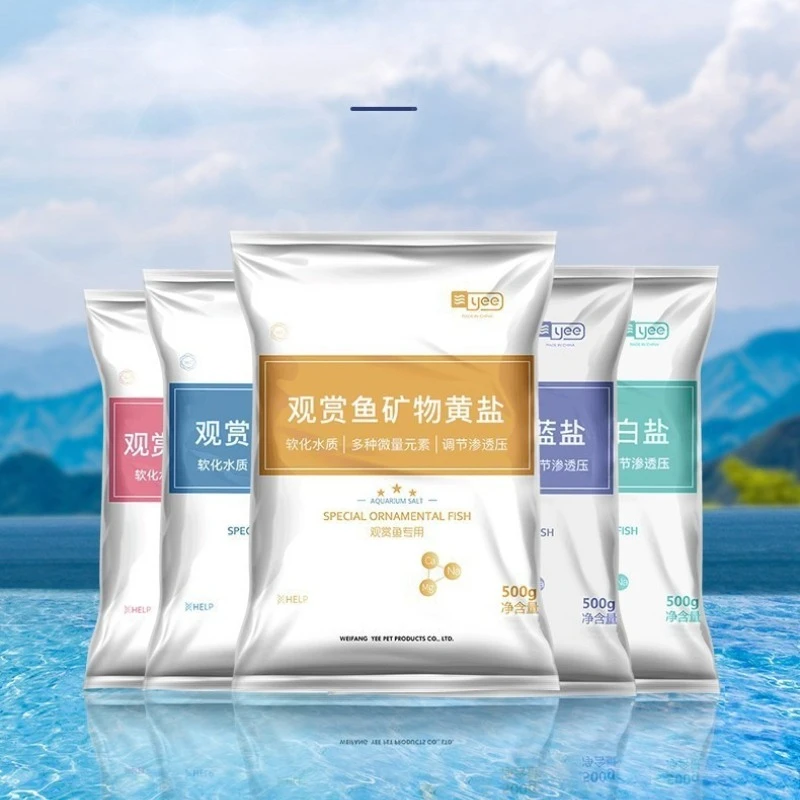 

Yee Aquarium Salt for Tropical Fish - White & Yellow Salt with Minerals - Water Conditioner for Freshwater & Marine Tanks