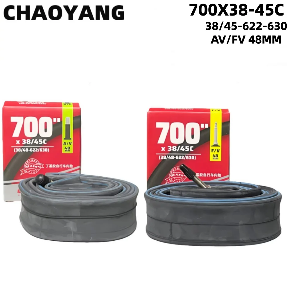 CHAOYANG GRAVEL Road Bike Rubber Inner Tube 700X38-45C (38/45-622/630) Tube AV FV Valve Length 48MM