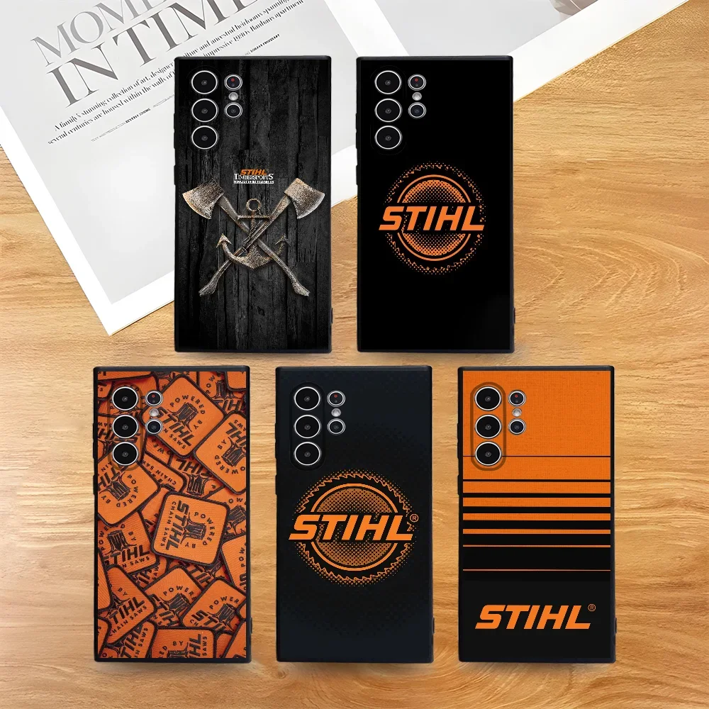S-STIHLs بالمنشار مسجل جراب هاتف متجمد عدم الانزلاق غطاء كامل حقيبة لهاتف سامسونج غالاكسي S25 S24 S23 S22 S21 S20 الترا بلس 5G