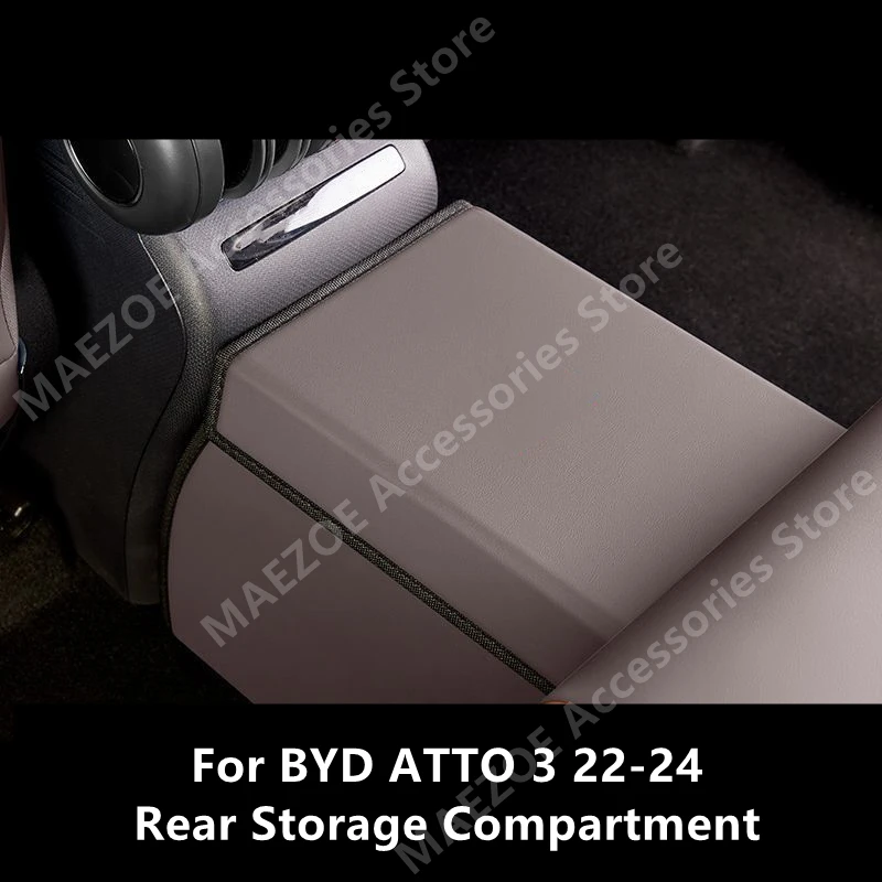 For BYD ATTO 3 22-24 Rear Storage Compartment,Car Interior Decoration Modification Accessories Refit