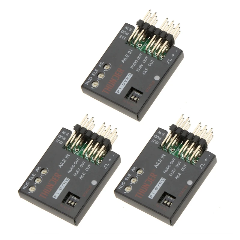 

3X P1-GYRO 3-Axis Flight Controller Stabilizer System Gyro For Fixed Flying Wing Black