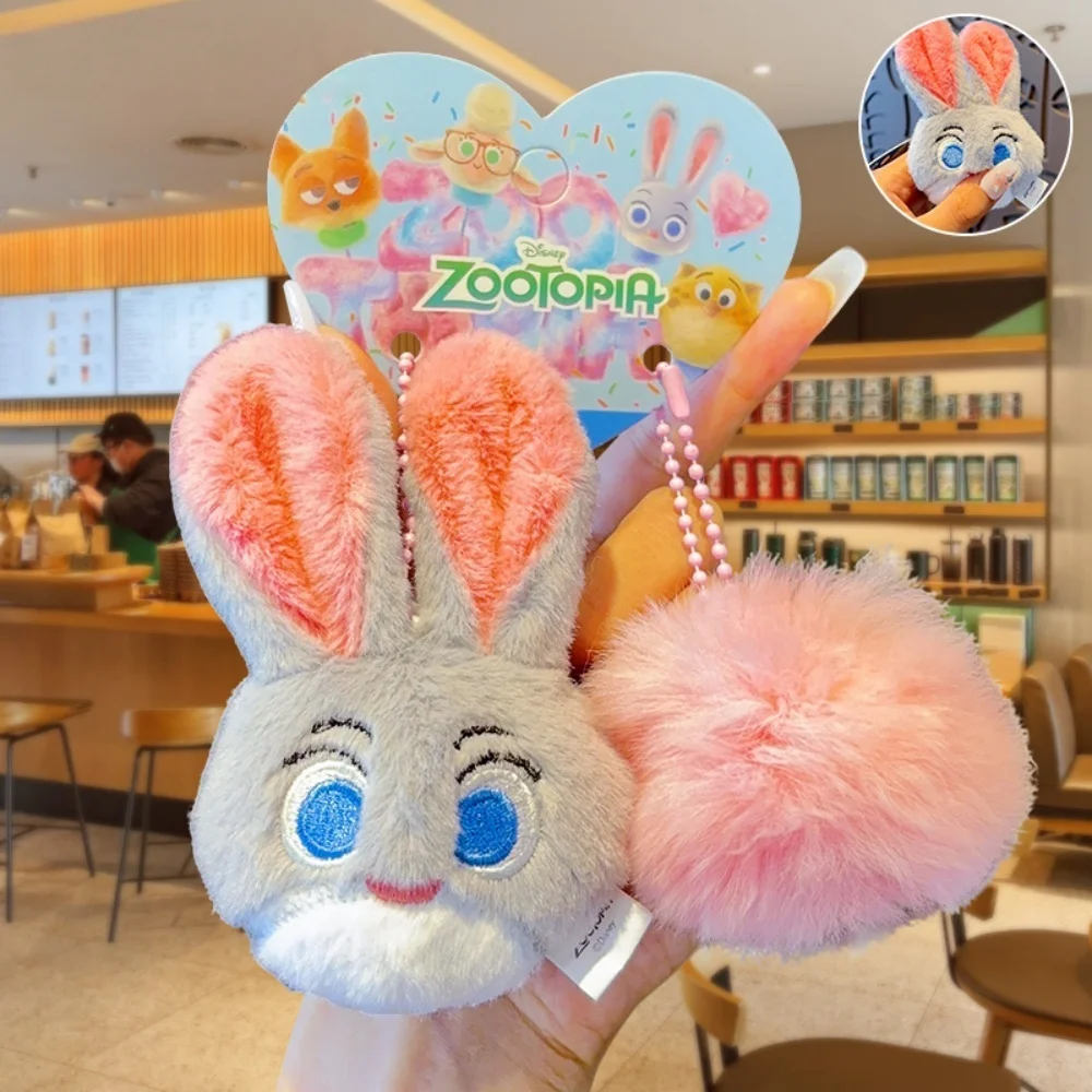 Genuine Disney Zootopia Pom Ball Plush Character Bag Charm Cute Hanging Ornament for Handbag Tote Backpack Car Mirror Decor - view 6
