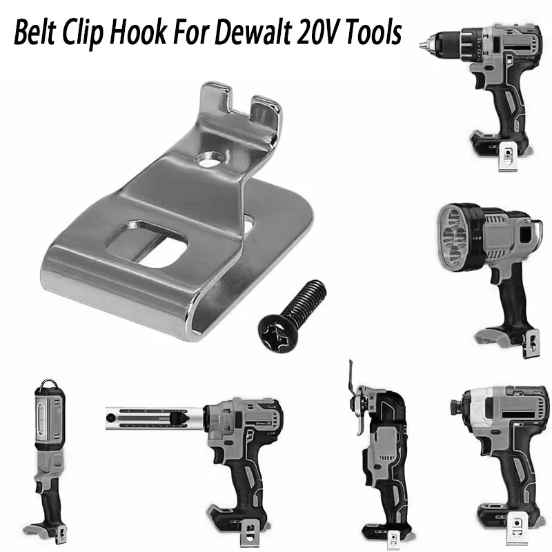 1/2PCS Stainless Steel Belt Clip Hook for Dewalt 20V Drill Driver Power Tools N268241 N169778 N086039 DCD980 DCD985 DCD780