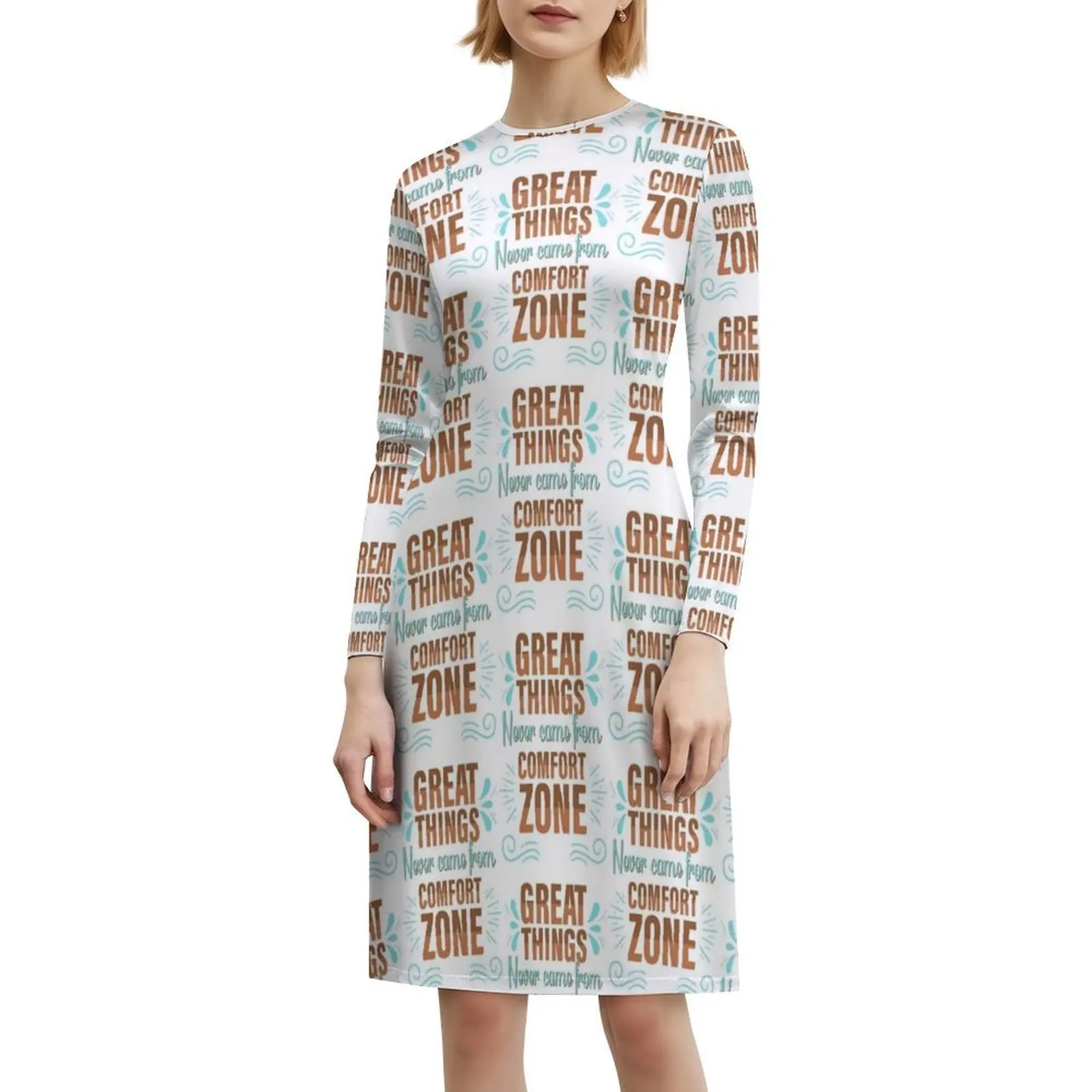 快適な領域から生まれない素晴らしいものたち 女性用韓国風ドレス エレガントでカジュアルなドレス パーティーや普段着に最適