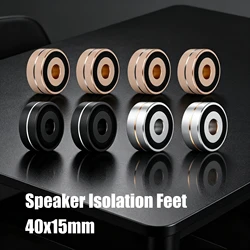 Audio Equipment Feet 40x15mm Turntable Feet Speaker Isolation Feet with Non-Slip Rubber Rings&Adhesive for Audio,Speakers,Subwoo