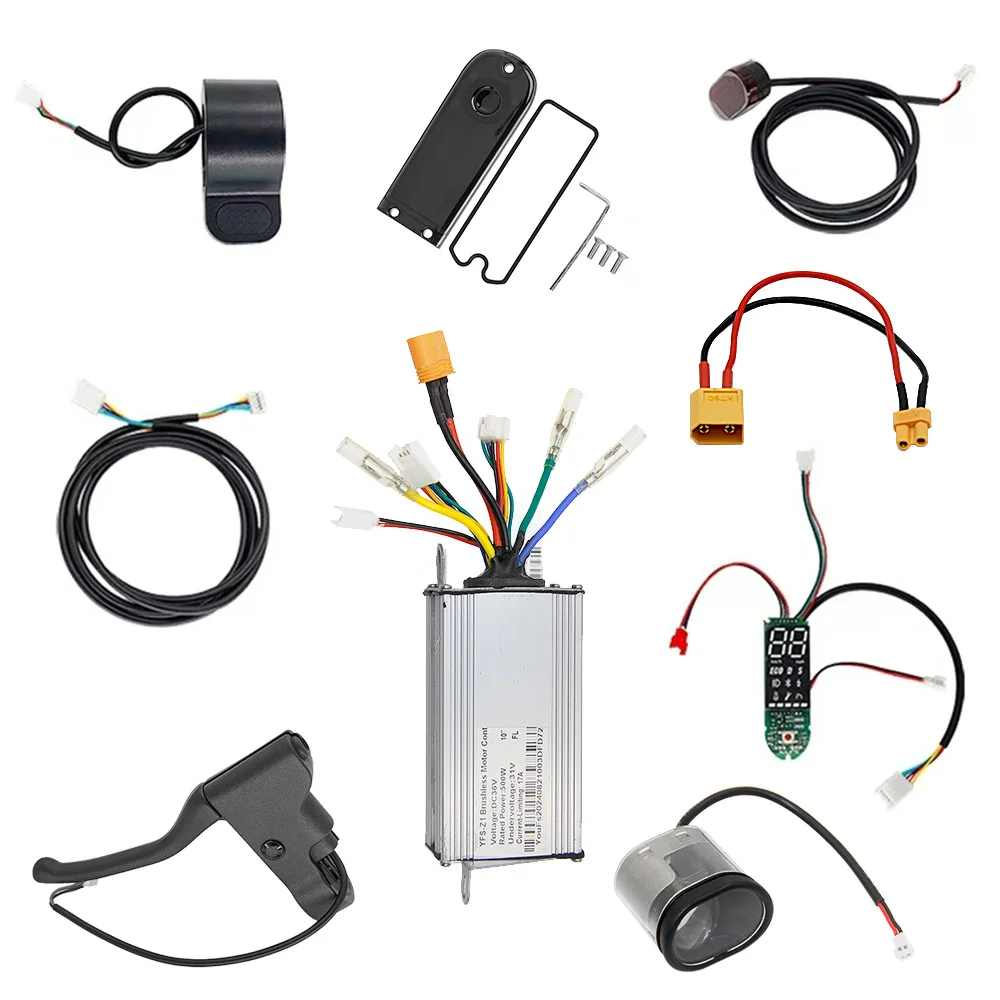 Kit controlador de scooter elétrico, acelerador de painel, conjunto de display led 36v 500w 17a para hoverboard de 10 polegadas/scooter elétrico máximo