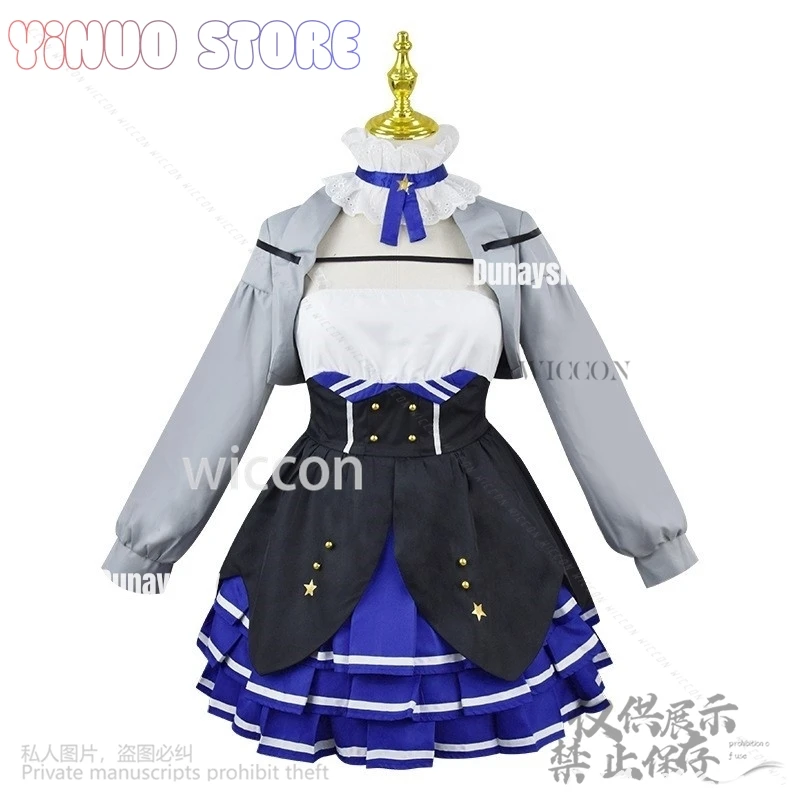Disfraz de Anime Virtual YouTuber Vtuber Dokibird, disfraz de Cutecore, vestido de abrigo de Lolita, pelucas de uniforme para niñas y mujeres personalizadas