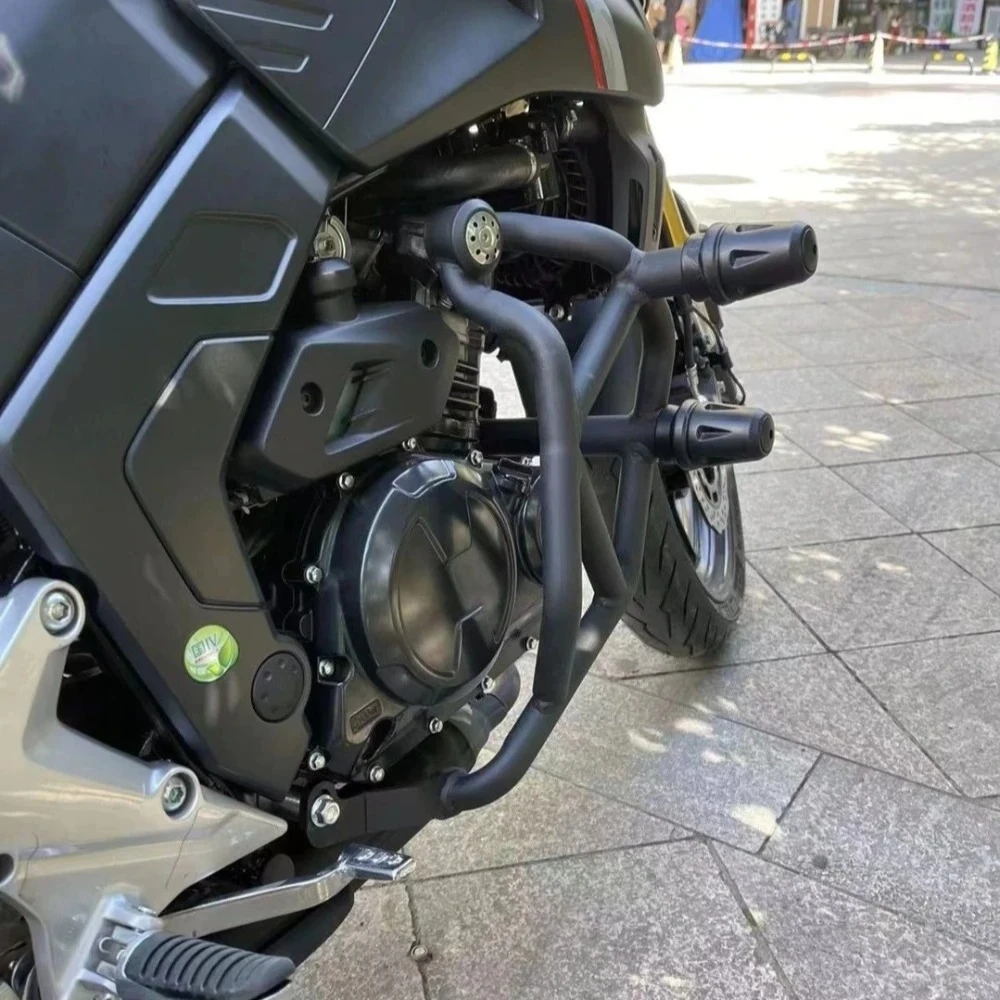 Motorcycle bumper for Haojue XCR300 DR300 anti-fall bumper double rubber head competition bar engine guard bar