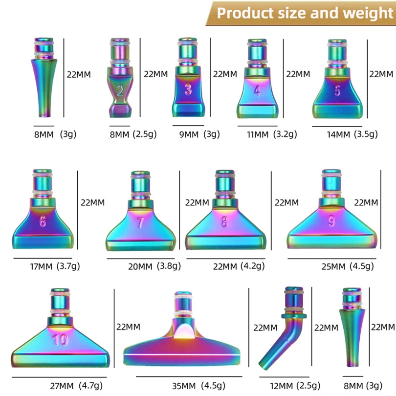 Colorful Diamond Painting Tool Metal Point Drill Pen Heads Diamond Embroidery Accessories Replacement Metal Multi Placer Tip