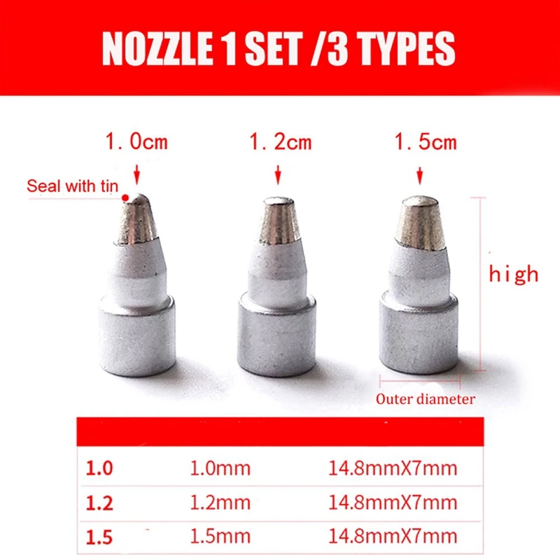 HOT SALE 12X For Pro\'skit SS-331H Electric Desoldering Tool Vacuum Suction Solder Sucker Pump Accessories Replace For Nozzle