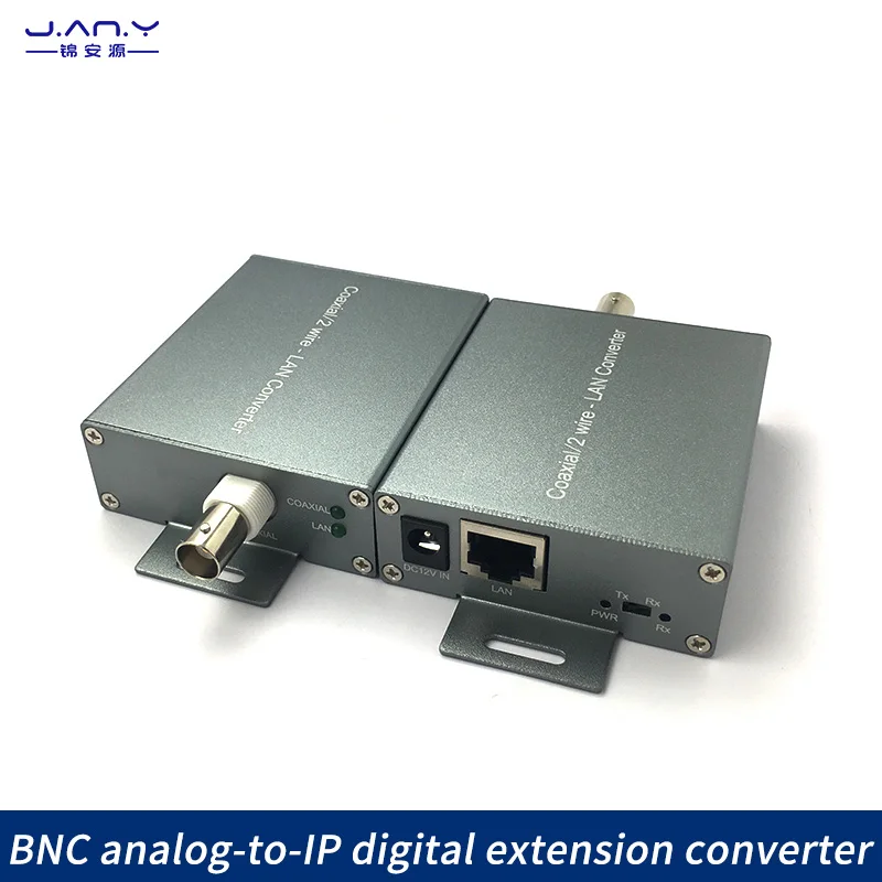 IP high-definition coaxial converter monitoring video line to network line transmitter BNC analog to IP digital extension